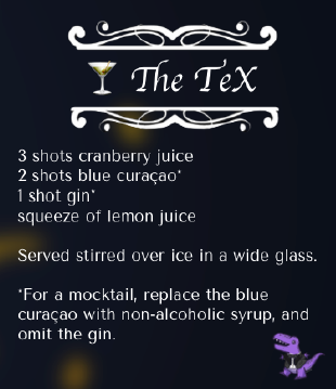 An image containing the recepie for the 'TeX' cocktail